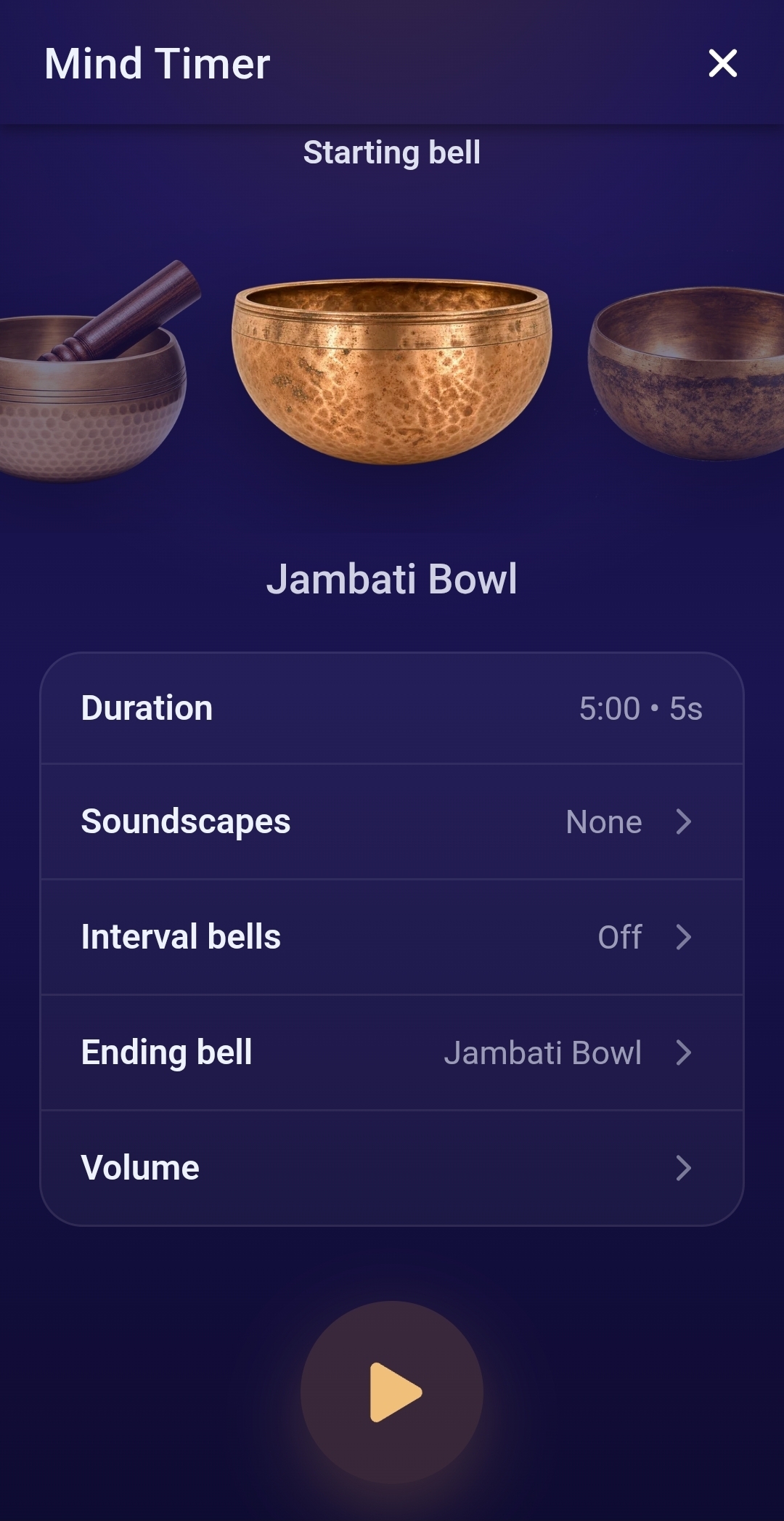 Sensa360 app screenshot – mindfulness and relaxation