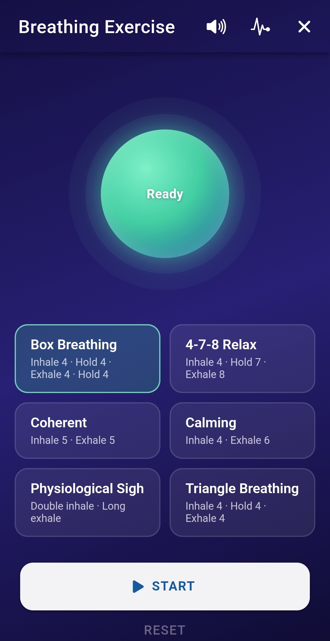 Sensa360 app screenshot – sleep and stress relief